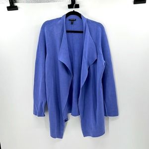 Eileen Fisher Blue Open Front Cardigan